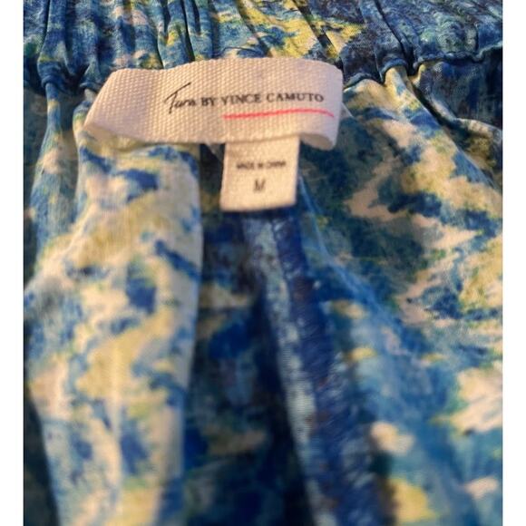 Vince Camuto Blue & Green Abstract Print Pull-On Shorts - Picture 5 of 5